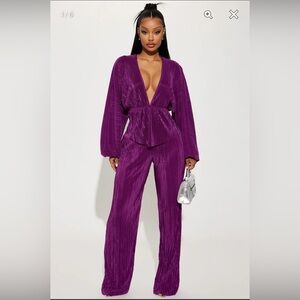 Matching Top/Bottom Plum Fashionable Set